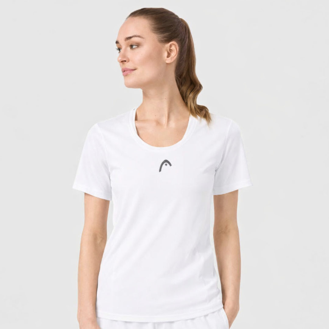 Head Club 25 Tech T-shirt Women White träningströja tennis & padel