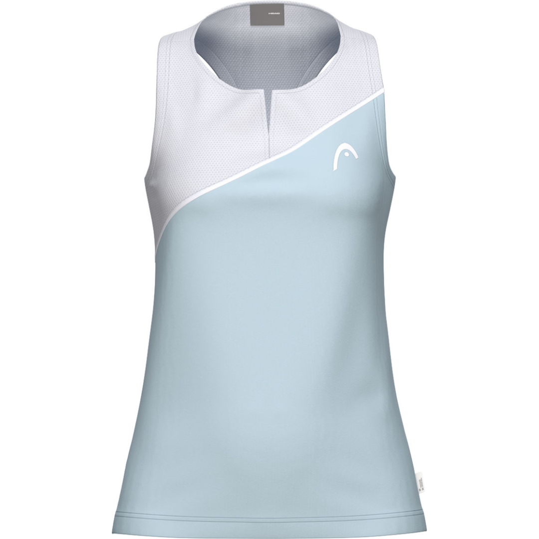 Head Spirit Tank Top Women Light Blue-White träningslinne tennis & padel