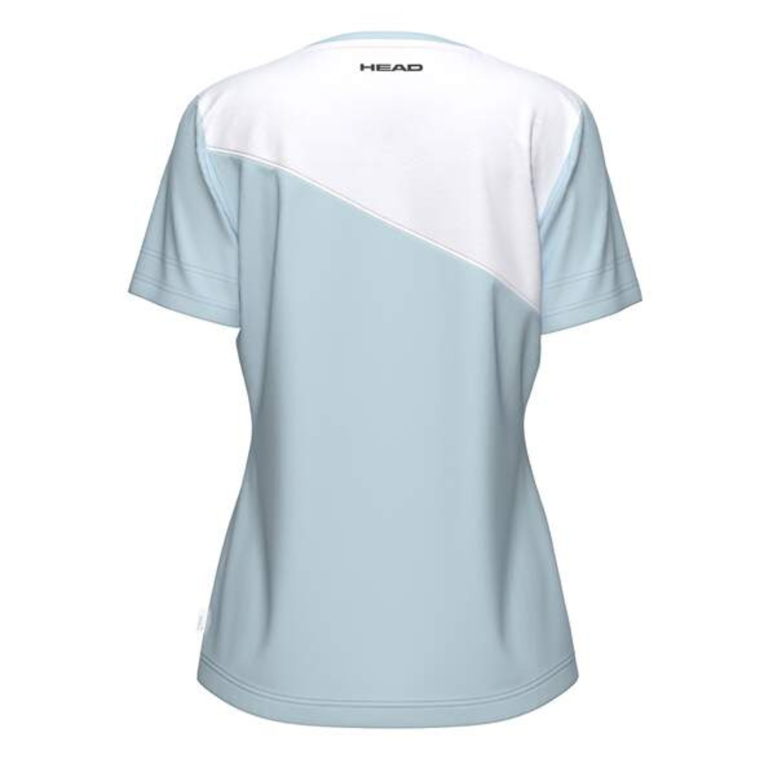 Head Tie-Break T-shirt Women Light Blue-White träningströja tennis & padel
