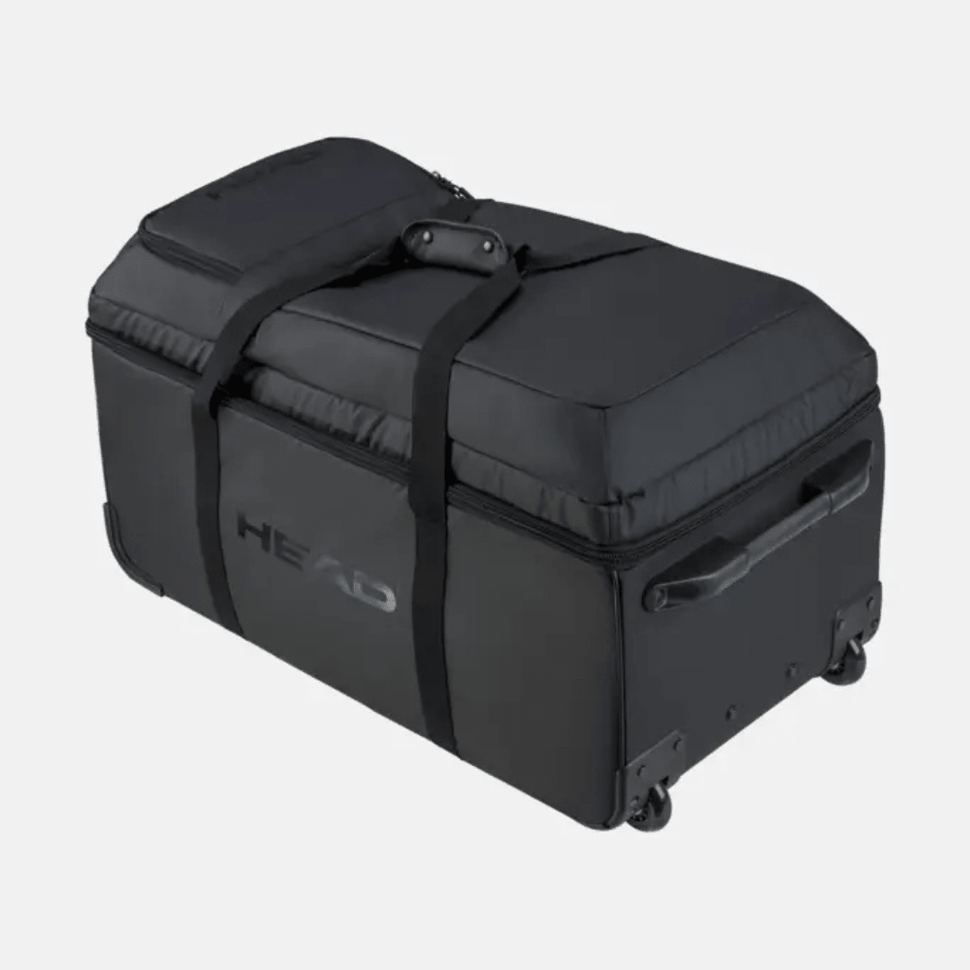Head Tour Travel Bag 125L BK: Black Wheeled Travel Bag for Tennis Players