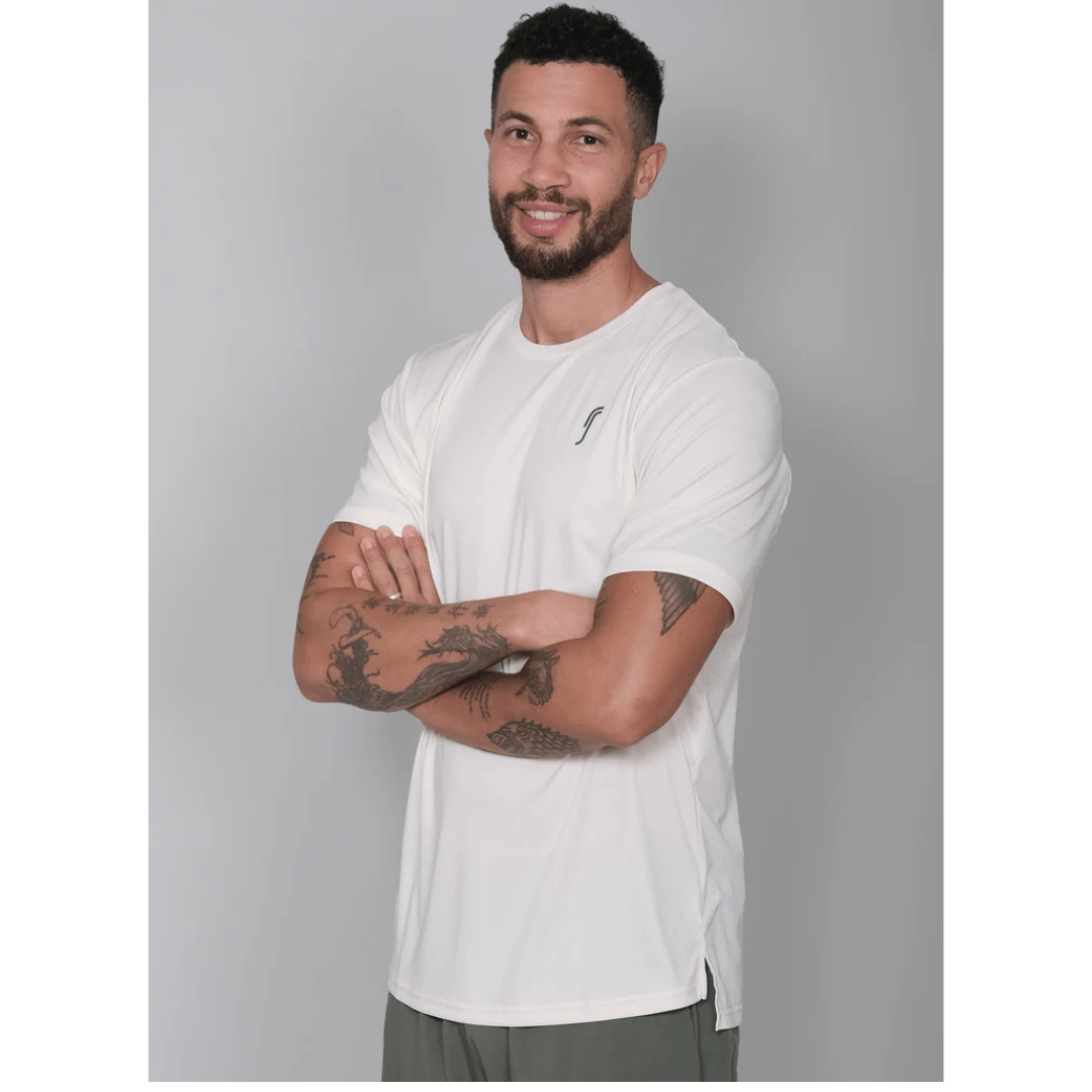 RS Men's Performance Tee Court White t-shirt för tennis & padel