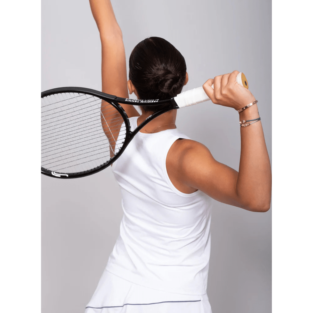 RS Women's Performance Tank Mesh white/deep blue trænings-tanktop tennis & padel