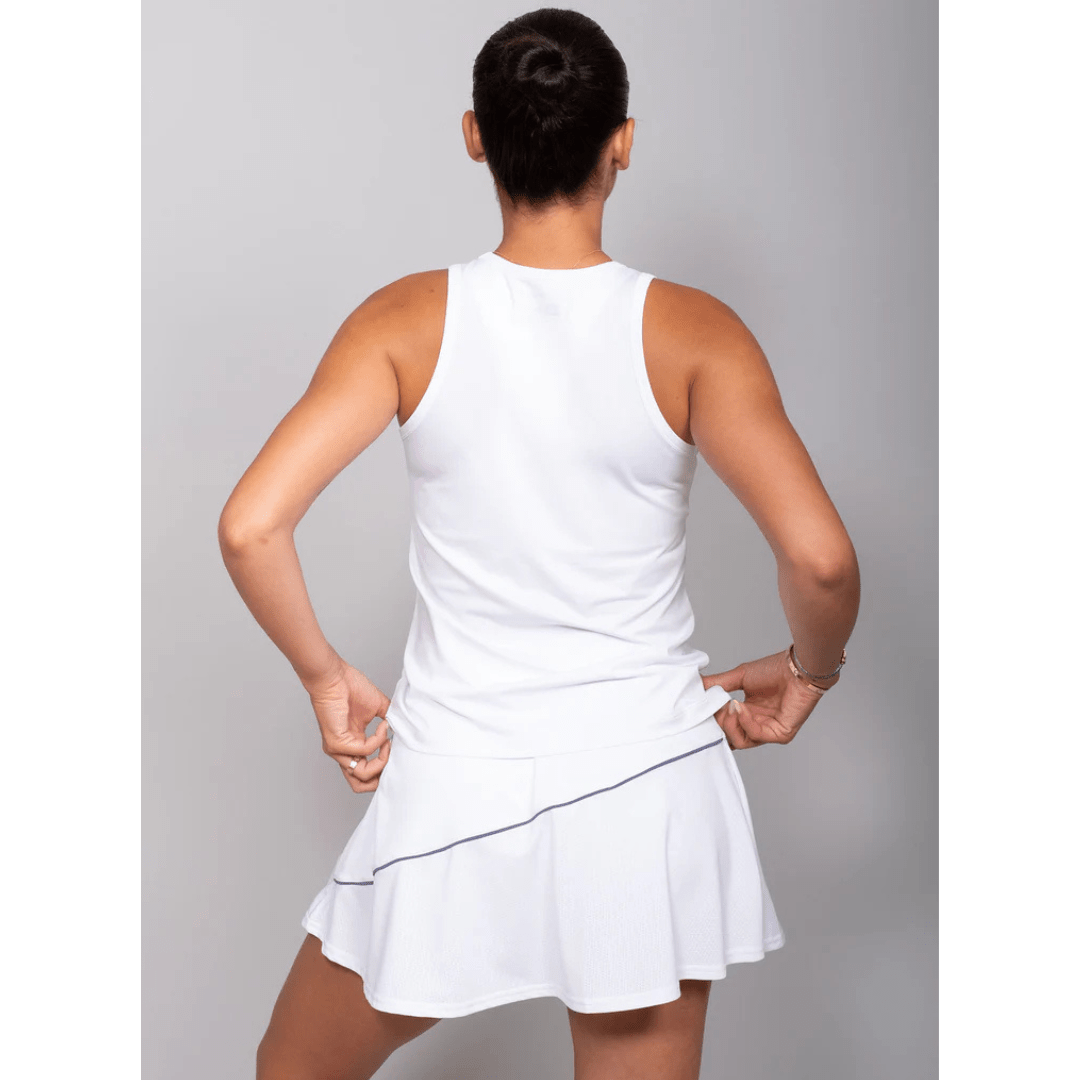 RS Women's Performance Tank Mesh white/deep blue trænings-tanktop tennis & padel