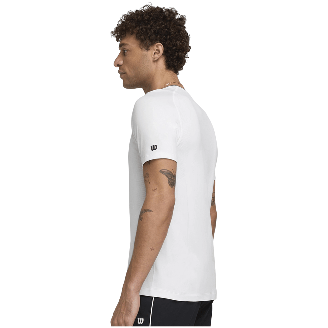 Wilson Men Team Seamless Crew Bright White T-shirt til tennis og padel