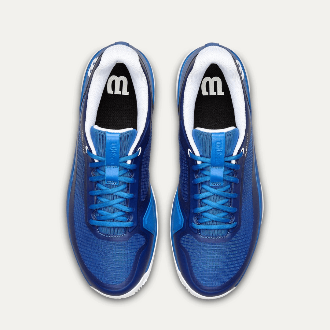 Wilson Rush Lite 5 Clay Men's Tennis Shoe Deja Vu Blue/White/Safety Yellow grustennissko til mænd