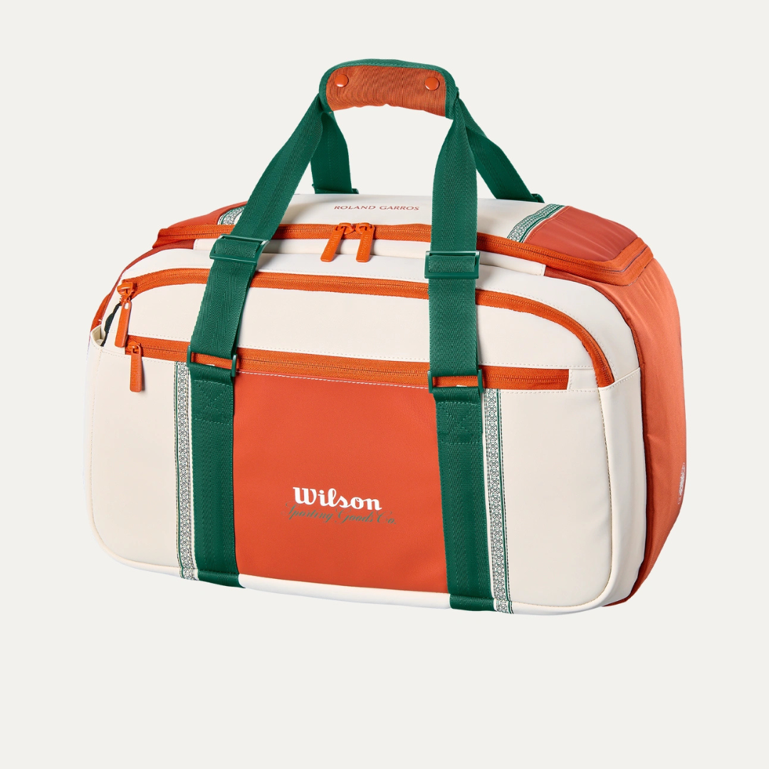 Wilson Roland Garros 2026 Small Duffel Bag Cream/Clay/Green tennistaske