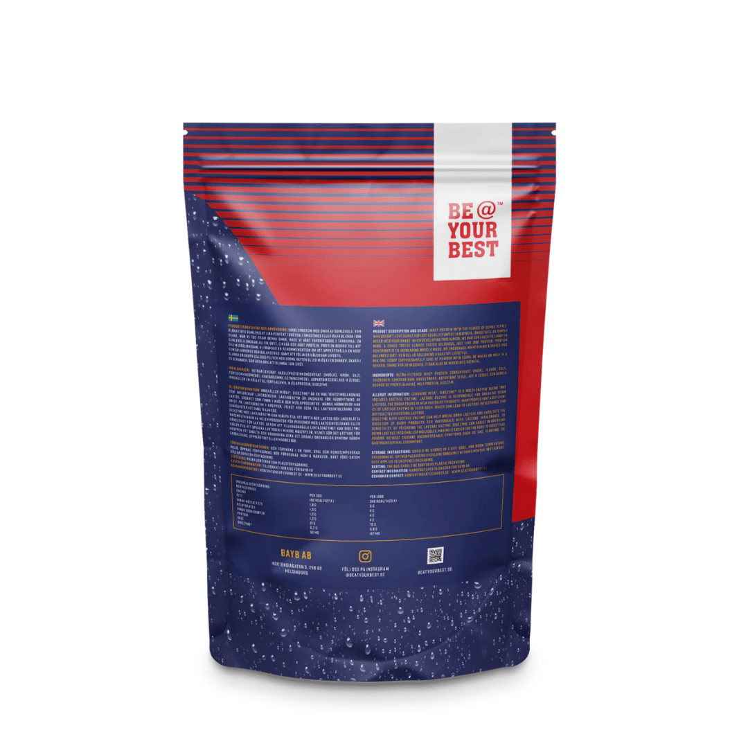 Beatyourbest VALLEPROTEIN DUMBLEKOLA POSE 900 g proteinpulver