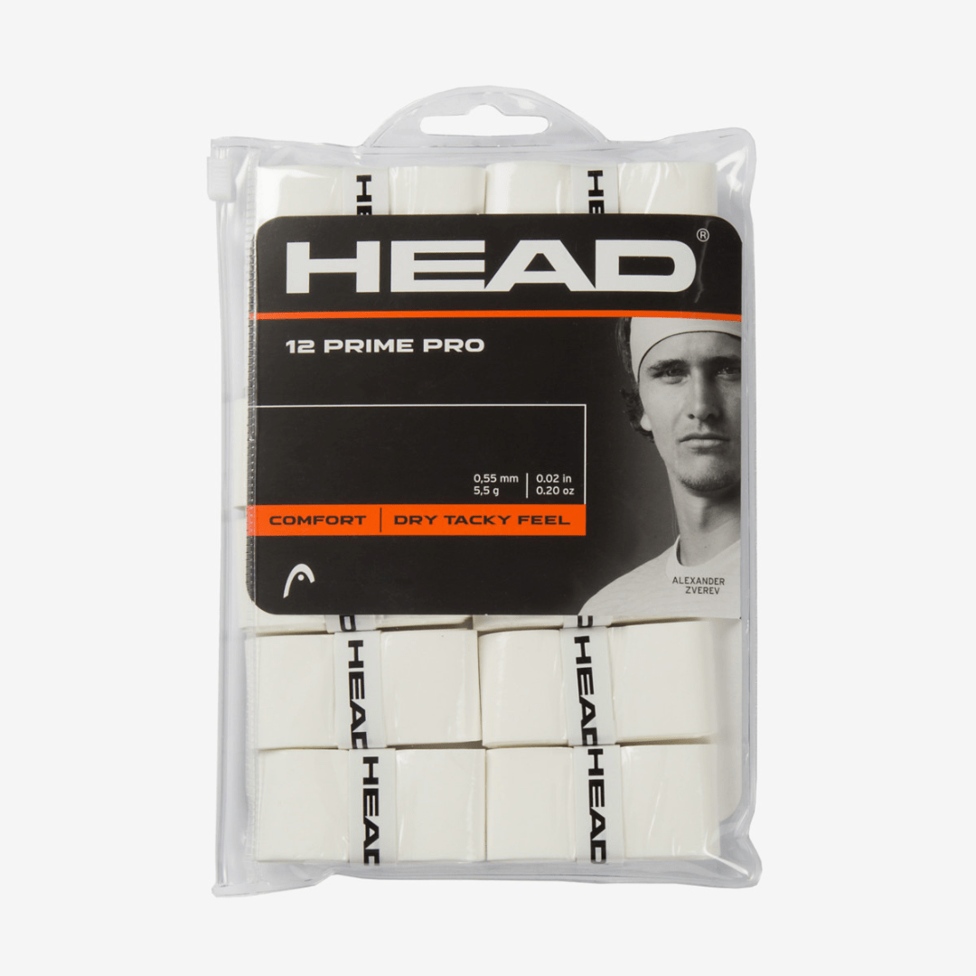 Head Prime Pro 12-pak hvid grip wrap tennis