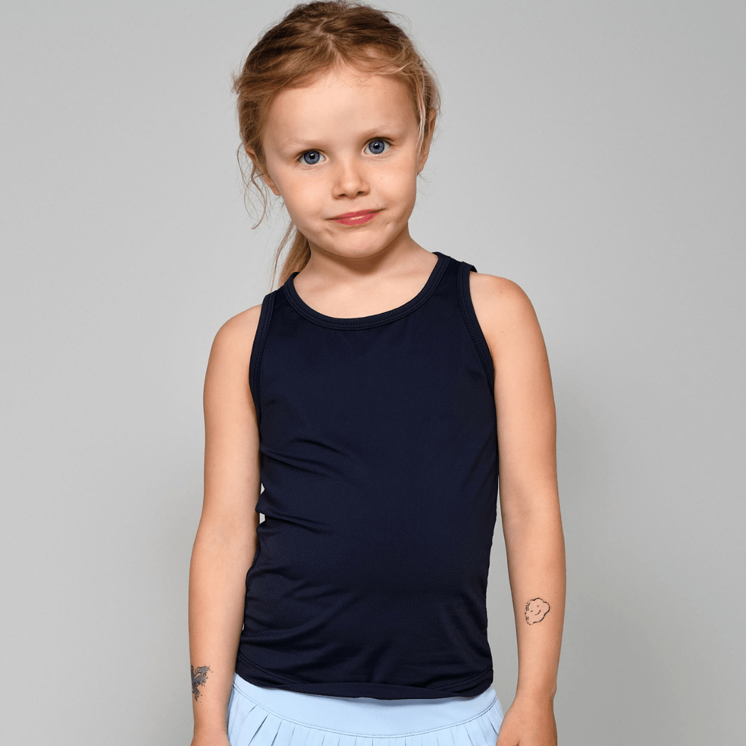 RS Girl's Mesh Tank Navy træningstrøje til piger