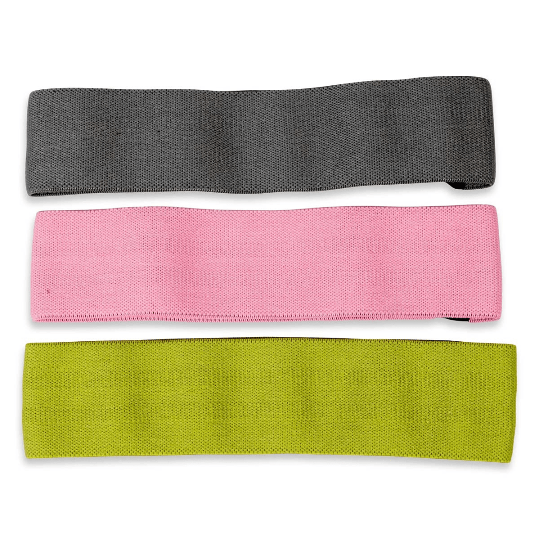 ASG Hip Circle Resistance Bands 1 (3-pack) motståndsband lätt-hård grå/rosa/grön
