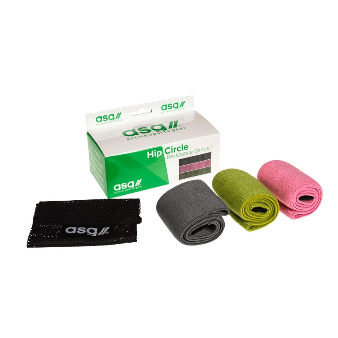 ASG Hip Circle Resistance Bands 1 (3-pack) motståndsband lätt-hård grå/rosa/grön