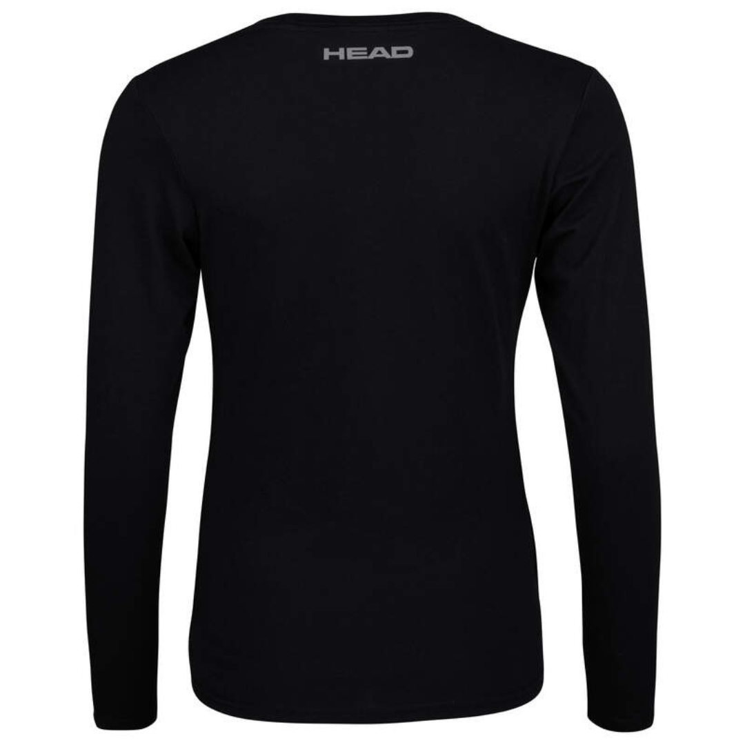 Head Club 22 Linda Long Sleeve (LS) Women Black träningströja tennis & padel