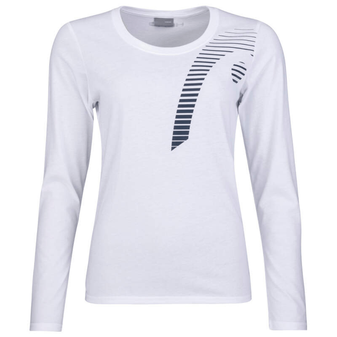 Head Club 22 Linda Long Sleeve (LS) Women White träningströja tennis & padel