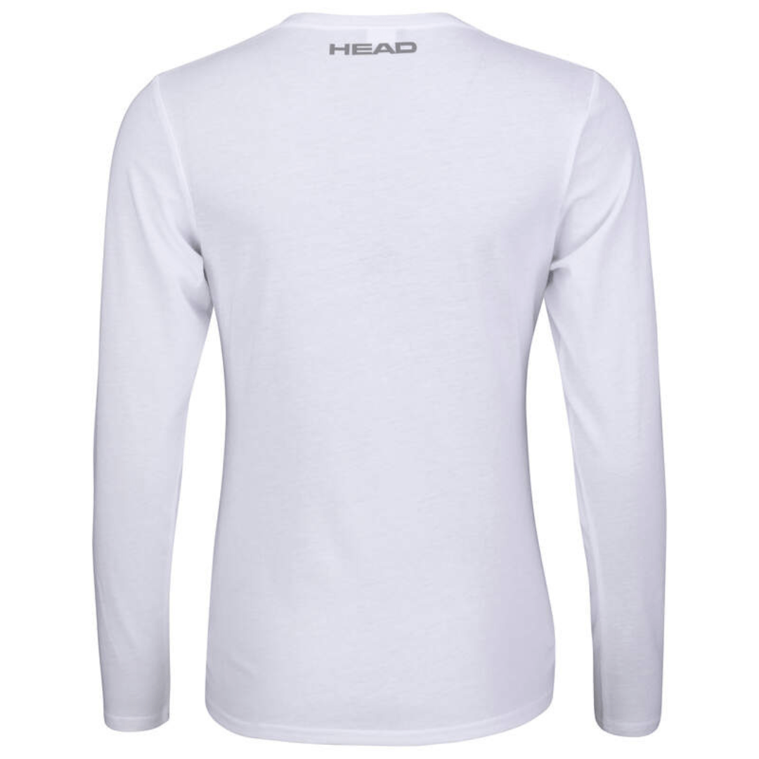 Head Club 22 Linda Long Sleeve (LS) Women White träningströja tennis & padel