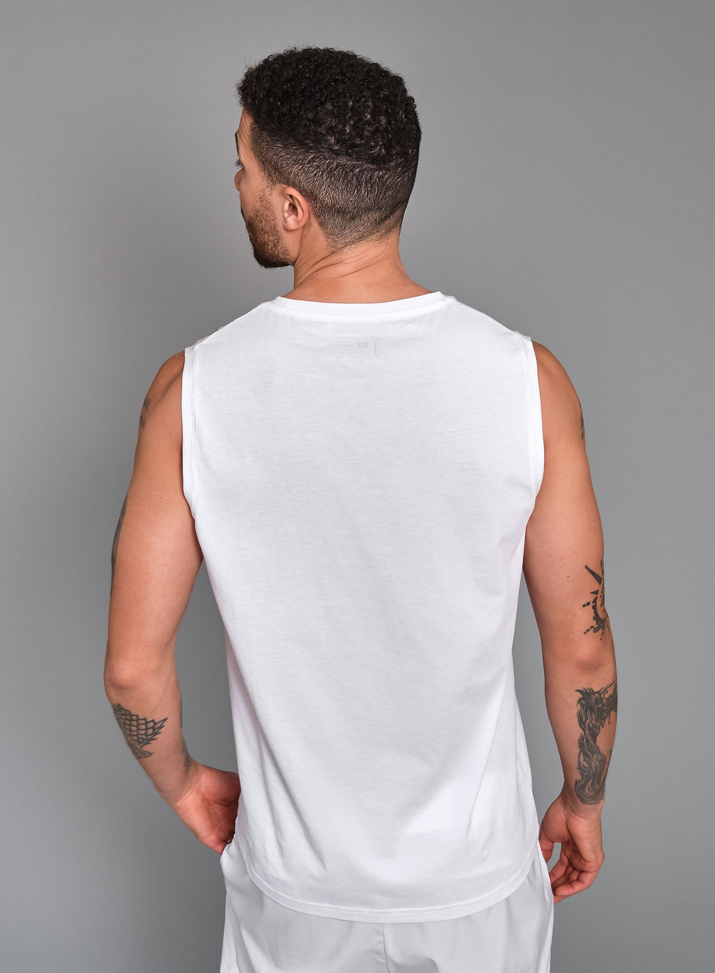 RS Cotton Tank til mænd Hvid