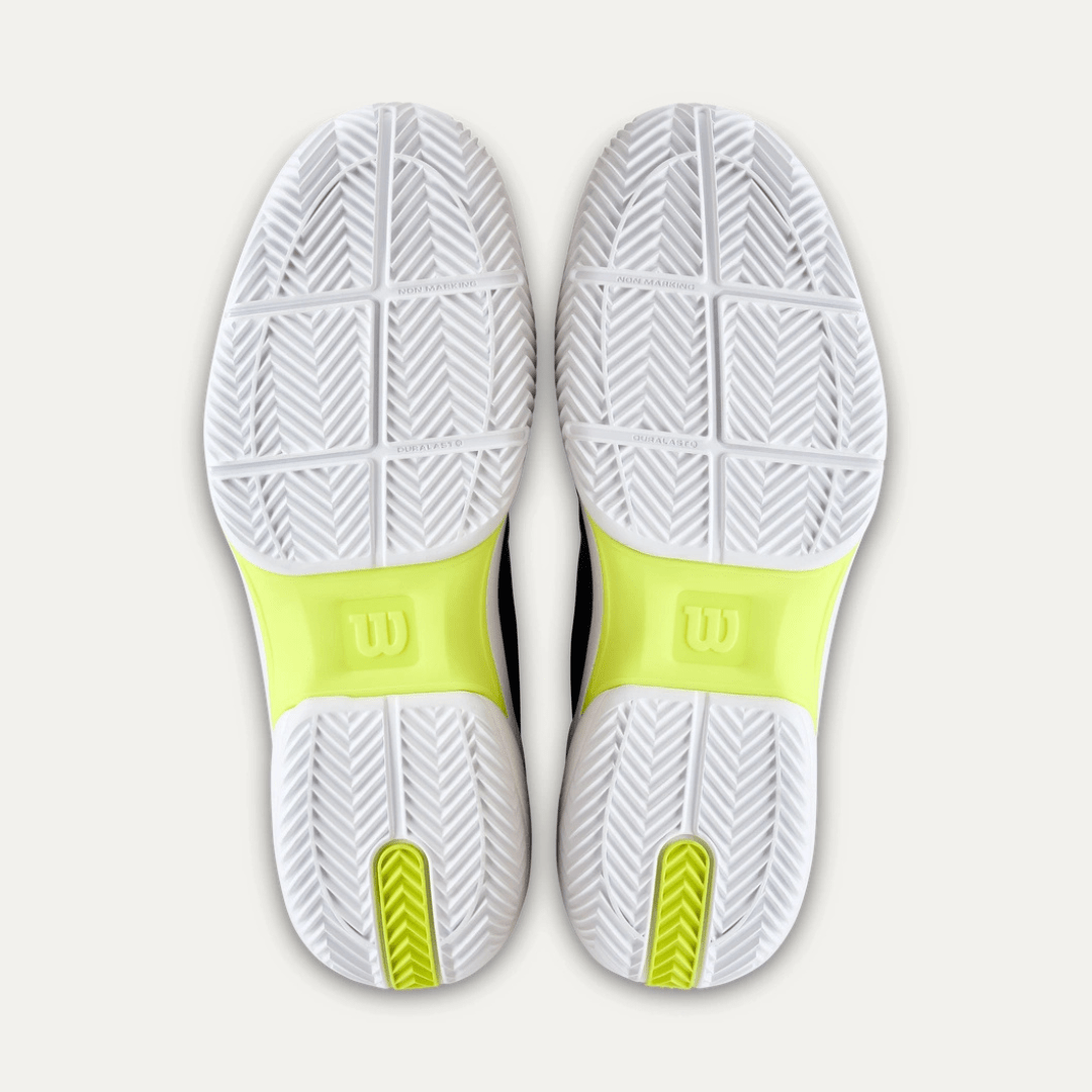 Wilson Rush Lite 5 Clay Men's Tennis Shoe Deja Vu Blue/White/Safety Yellow grustennissko til mænd