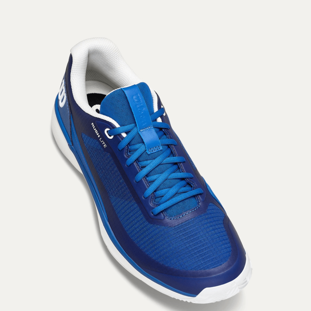 Wilson Rush Lite 5 Clay Men's Tennis Shoe Deja Vu Blue/White/Safety Yellow grustennissko til mænd