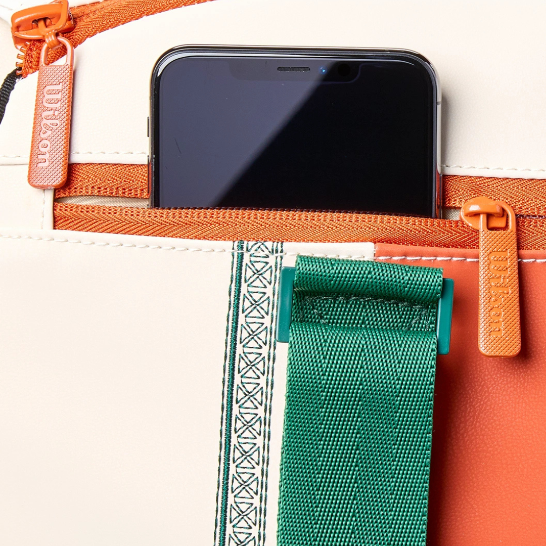 Wilson Roland Garros 2026 Small Duffel Bag Cream/Clay/Green tennistaske