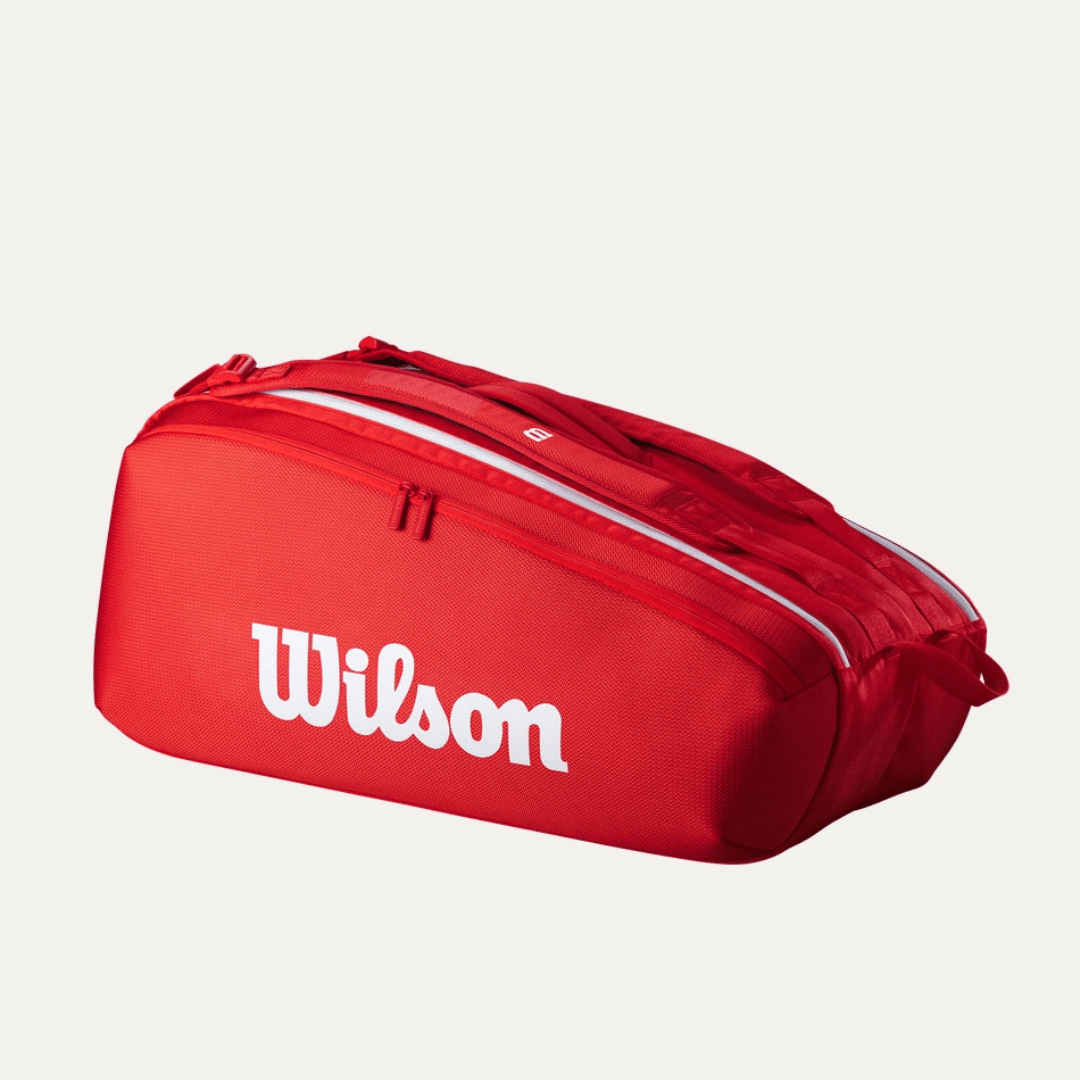 Wilson Super Tour 9-pak Wilson Red 2025 rød tennisketchertaske