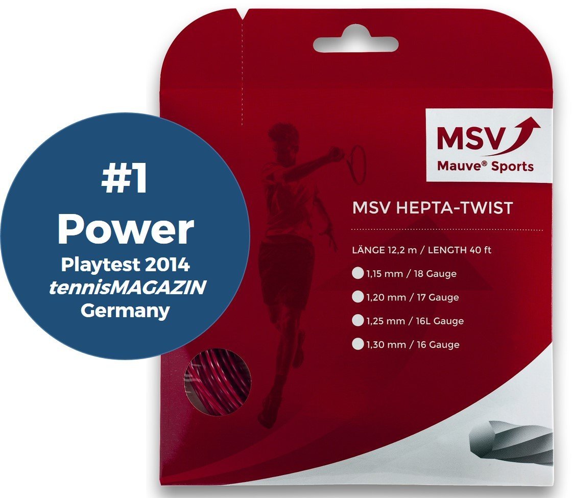 MSV tennis strenge Hepta Twist 12m 1,25 mm