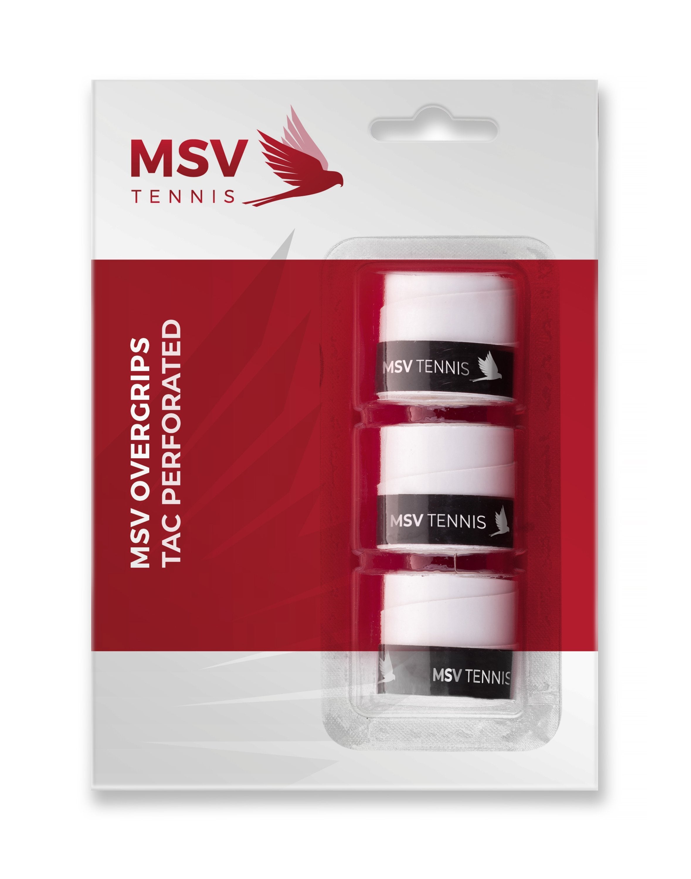 MSV 3-pack Overgrip Tac Perforated WHITE